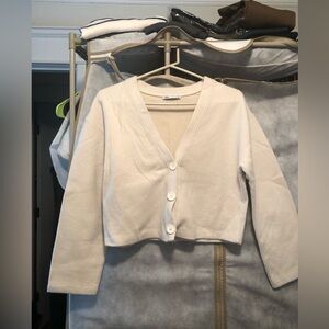 Zara Soft Cream Cardigan NWOT